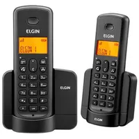 Telefone Elgin TSF8002 Preto sem fio + Ramal - identificador, Viva Voz, Agenda, 5 opções de campaínha display iluminado e agenda compartilhada - R$ 130
