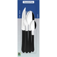 Faqueiro 8 Peças Tramontina Leme Inox Preto