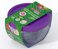 Conjunto com 3 Potes Plástico com Tampa Hermética, 400ml/165ml/70ml R$9