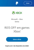 R$15 OFF em games Xbox