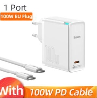 Carregador Ultra Rápido 1 saída USB-C 100W Baseus | R$184
