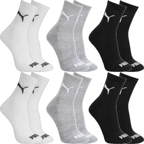 Kit 6 Pares Meias Puma Algodão Cano Médio