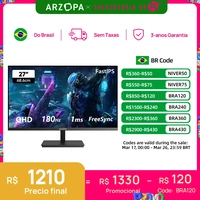 [produto no brasil][Moedas R$ 1121] Monitor ARZOPA 27" 180hz Quad HD, Fast IPS com Tipo-C, modo Samsung DeX, FreeSync