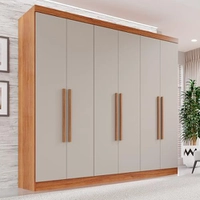 Guarda-roupa Casal França 6P 2G Cinamomo/Off-White