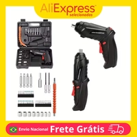 (Moedas) Kit Parafusadeira Elétrica Pequeno e Compacto Prático Para Construção Casa Ferramentas Manutenção Doméstica Chave Fenda Sem Fio