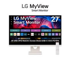 Monitor LG MyView Smart  27SR73U-W Tela IPS 4K 27", WebOS, ThinQ Home, Air Play, Screen Share, Bluetooth