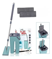 Rodo Flat Mop E Balde Lava E Seca Profissional Com 2 Refil