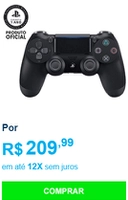 [Cartão Submarino] Controle sem Fio Dualshock 4 Sony PS4 - R$209