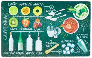[SUPER 6,93] Tábua de Vidro 22 cm para caipirinha Passo a Passo, TBC0335, Euro Home