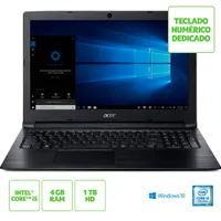 Notebook Acer A315-53-55DD Intel Core I5 4GB 1TB LED 15,6" W10 - R$1599