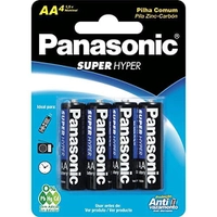 Pilha AA Panasonic 1,5V - Pacote com 4 unidades