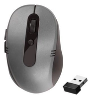 Mouse Sem Fio 2.4GHz USB 1600 DPI Cinza