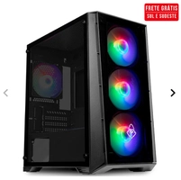 Gabinete Gamer Mancer Ward, Rainbow, com 4 Fans, Preto, FRETE GRÁTIS SUL E SUDESTE