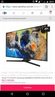 Smart TV LED 49" Samsung UN49MU6100GXZD Ultra HD 4K 3 HDMI 2 USB Preto com Conversor Digital Integrado - R$2.159,10 Com Cupom