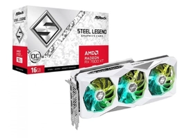 Placa de Vídeo AsRock AMD Radeon RX 7800 XT Steel Legend OC, 16GB, GDDR6, FSR, Ray Tracing, 90-GA4RZZ-00UANF