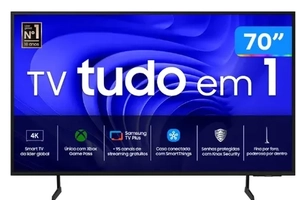 Smart TV 70” 4K UHD LED Samsung 70DU7700 - Wi-Fi Bluetooth Alexa 3 HDMI