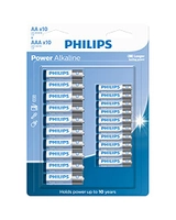 [PRIME] Pack com 20 Pilhas Philips alcalinas do tipo AA e AAA