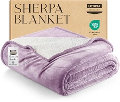 Utopia Bedding Cobertor sherpa tamanho solteiro (ilás, 222 x 166 cm) 