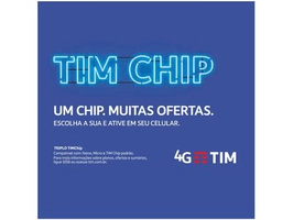 Chip TIM 4G - Pré-Pago/Controle R$ 5