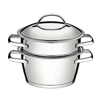 Cuscuzeira Inox com Fundo Triplo 2 Peças