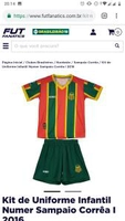 KIT UNIFORME SAMPAIO CORRÊA 2016 (INFANTIL)
