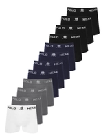 Kit Com 12 Cuecas Boxer Microfibra Polo Wear