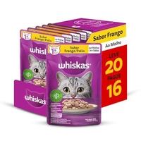 (REC)Ração Úmida Whiskas Frango 20 Unid Pague 16