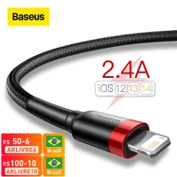 Cabo Baseus Usb For Iphone 13 12 11 Pro Max Xs X 8 Plus Cable 2.4a Fast Charging Cable For Iphone Charger Cable Usb Data