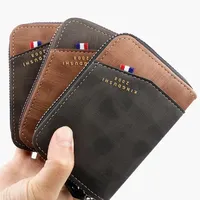  [Moedas/Taxas Inclusas] Carteira de couro multi PU zíper