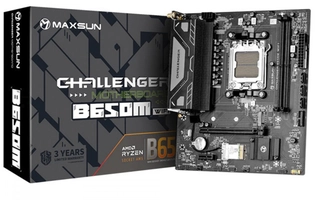 Placa Mãe Maxsun Challenger B650M WI-FI, Chipset B650, AMD AM5, MATX, DDR5, MS-Challenger B650M WIFI