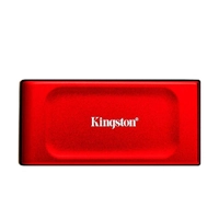 SSD Externo Kingston XS1000, 2 TB, USB 3.2 Gen 2x2, Portátil, Leitura: 1050 MB/s, Gravação: 1000 MB/s, Vermelho - SXS1000R/2000G
