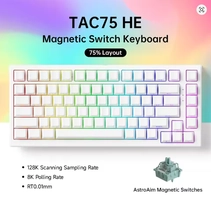 (Taxas Inclusas) Teclado Mecânico Gamer AKKO TAC75 HE Switch Magnético
