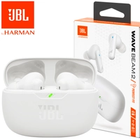 JBL Wave Beam 2, Fone Bluetooth, Cancelamento ativo de ruído com Smart Ambient, Quatro microfones para chamadas nítidas e claras, Som JBL Pure Bass