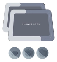 Kit 2 Tapetes Antiderrapante Magico Absorvente Banheiro