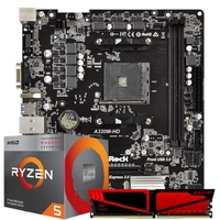 PICHAU KIT UPGRADE, AMD RYZEN 5 3400G, ASROCK A320M-HD DDR4, 8GB 2666MHZ