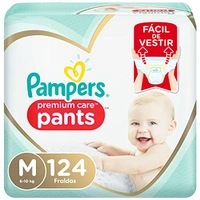 [Rec] Fralda Pampers Pants Premium Care M 124 unidades