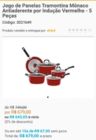 Jogo de Panelas Tramontina Mônaco Induction (5 peças)