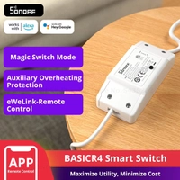 [Moedas /APP R$ 0,72] SONOFF BASICR4 Interruptor Wi-Fi Inteligente