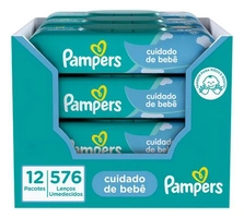 [+ POR MENOS] Lenços Umedecidos Pampers 576 Unidades (12 pacotes)