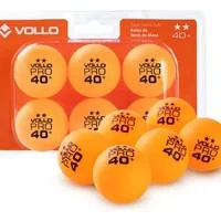 Kit 6 Bolas De Tênis De Mesa Bolinhas De Ping Pong Laranja 2 Estrelas Vollo Abs 40mm