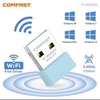 (Com impostos/moedas) Adaptador Wi-Fi USB 150 Mbps – Compacto, Ideal para PCs e Notebooks