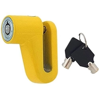 [+POR- R$ 18,83] Trava de Disco para Moto TM-28 Vermelho/Amarelo