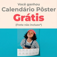 Calendário Pôster Personalizado Grátis (Pagando só o Frete) - Foto Registro