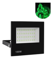 Refletor LED 100W Verde Bivolt IP66 à Prova d'Água