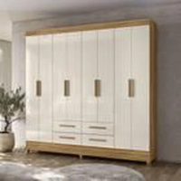 Guarda-roupa Casal 8 Portas 4 Gavetas Sem Espelho