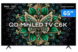[Magalu] Smart TV 65" TCL 4K UHD MiniLED 65C6K 120Hz Google TV AiPQ Google Assistente 4 HDMI 2 USB