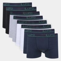 [KIT] Cueca Boxer Lupo Básica Masculina 8 Peças | R$142