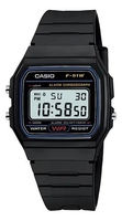 Relógio Casio F91W-1 Preto com Pulseira de Borracha