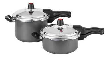 KIT c/ 2 Panelas Pressão 4,5L e 3L Antiaderente