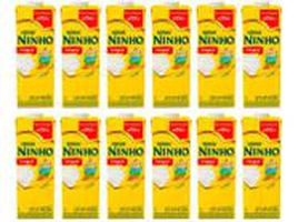 [ Kit 12un ] Leite Integral UHT Ninho 1L 